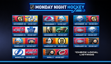 NHL Monday Night Hockey to broadcast live games in European prime time