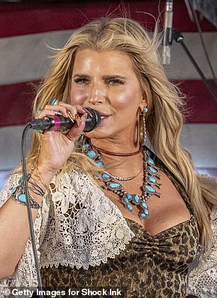 She looked much different than in March, when she performed in Texas