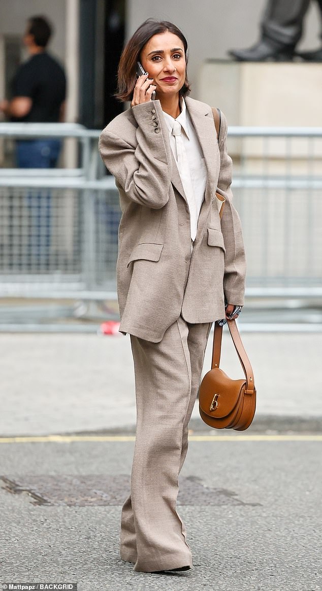 Meanwhile Anita Rani was the epitome of chic in a trouser suit