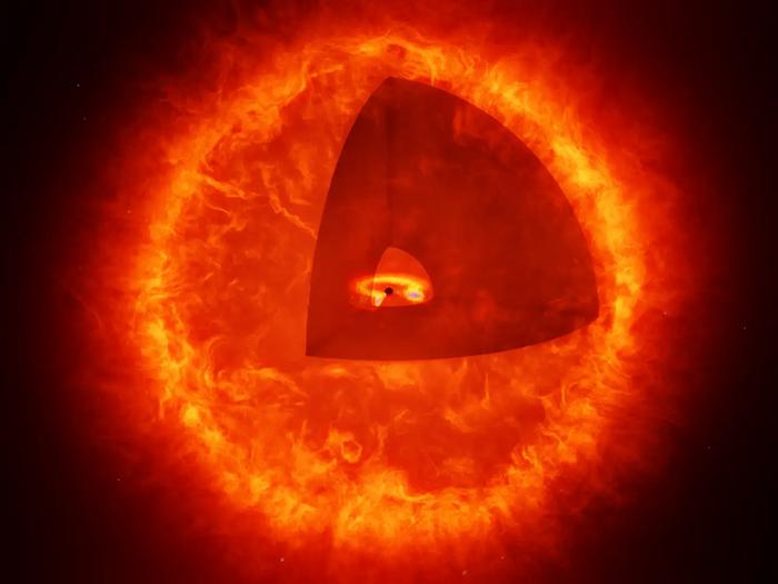 Artist’s impression of a black hole star