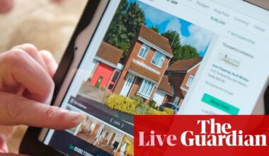 First annual drop in UK house asking prices since January 2024; UK food inflation tipped to accelerate – business live | Business