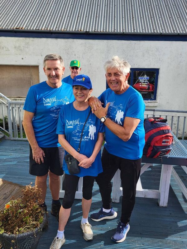 Daniel O'Donnell, Deirdre McGlone and Noel Cunningham on the Donegal Camino