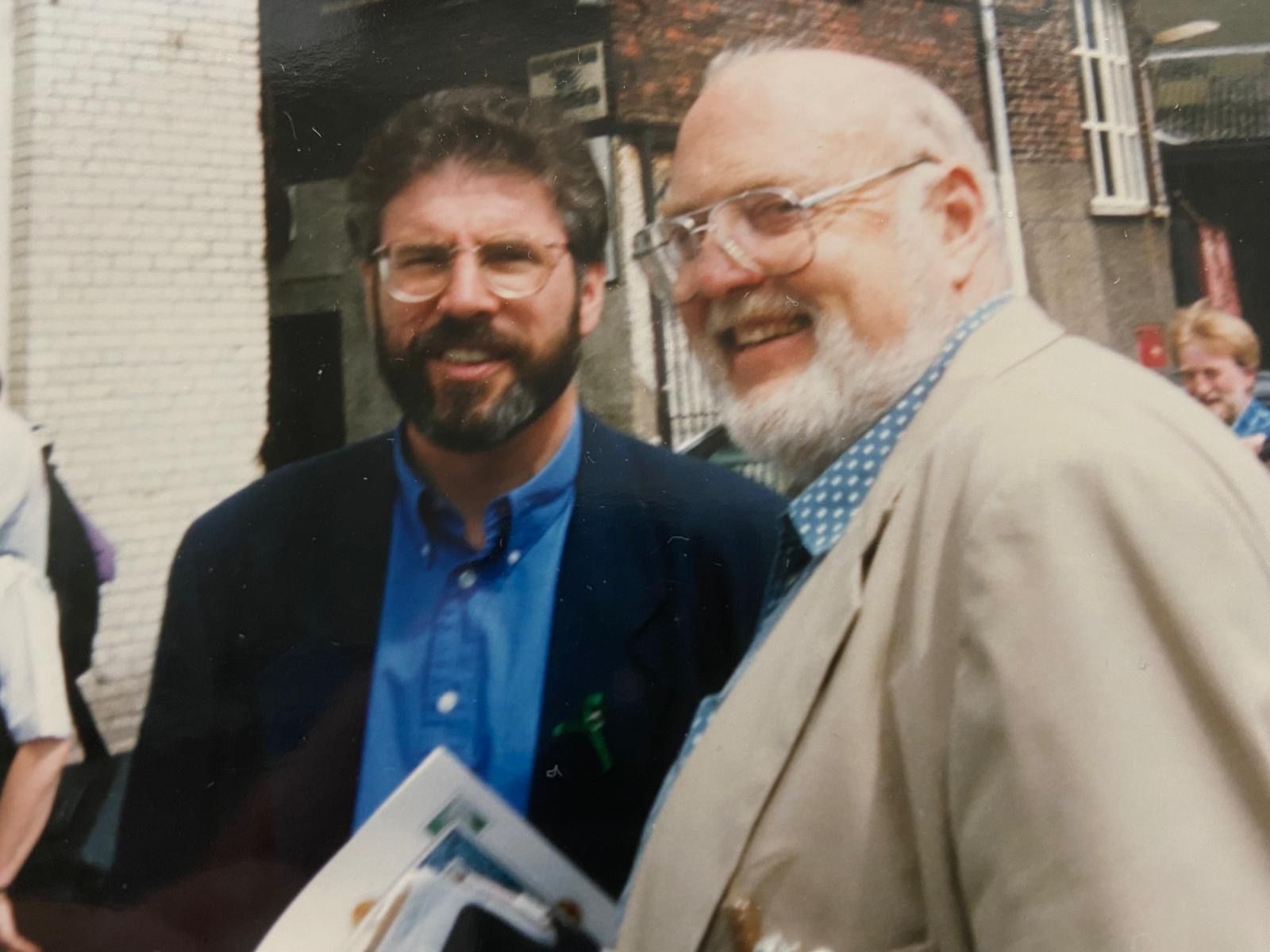 Andy Somers with Gerry Adams