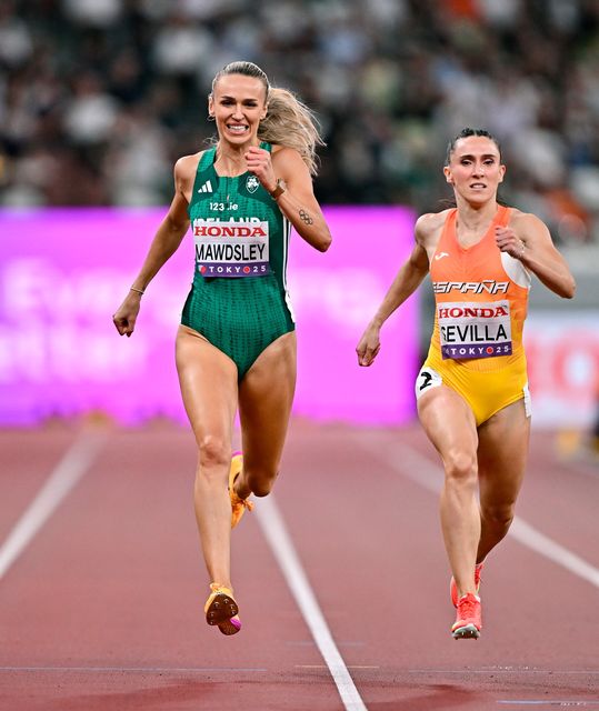 Ireland's Sharlene Mawdsley competes in the women's 400m semi-finals at the World Athletics Championships in Tokyo, Japan. Photo: Sam Barnes/Sportsfile