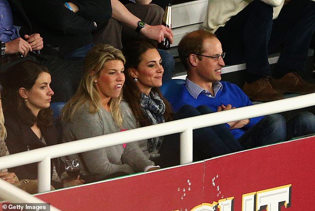 The Prince and Princess of Wales seen with Natasha Archer watching rugby during their Australia tour in 2014