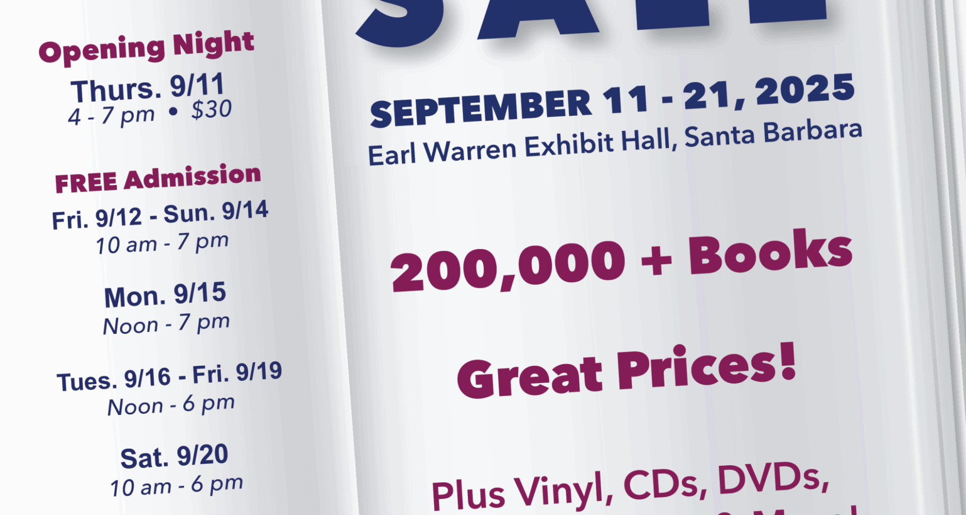 Planned Parenthood California Central Coast Presents the Mary Jane McCord Book Sale | Good for Santa Barbara