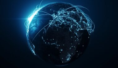 Illustration of an interconnected world