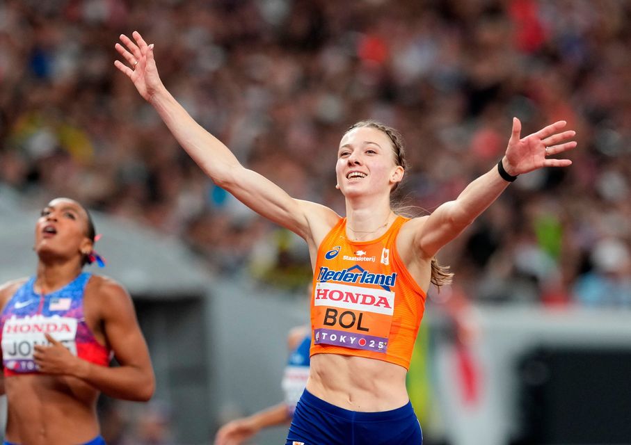 Femke Bol takes gold in the women's 400 metres hurdles