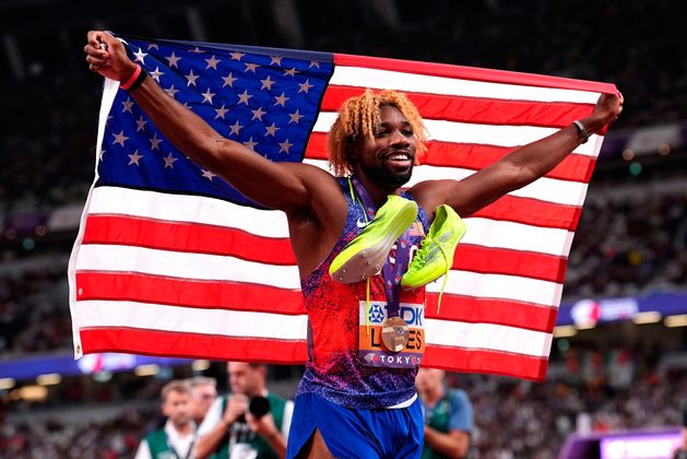 Four-star Noah Lyles storms to another gold as Femke Bol retains hurdles title