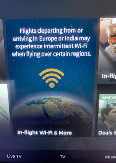 Some known trouble spots according to a warning on a Singapore Airlines plane.