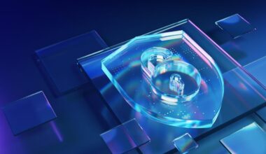 Conceptual rendering of a glass shield containing a padlock