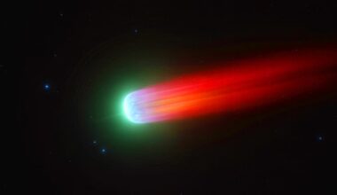 Illustration of the interstellar comet 3I/ATLAS traveling through the solar system with its unique chemical composition and trajectory.