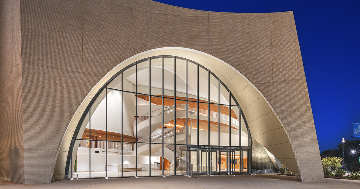 snøhetta completes arched addition to 100 year-old st. louis symphony hall
