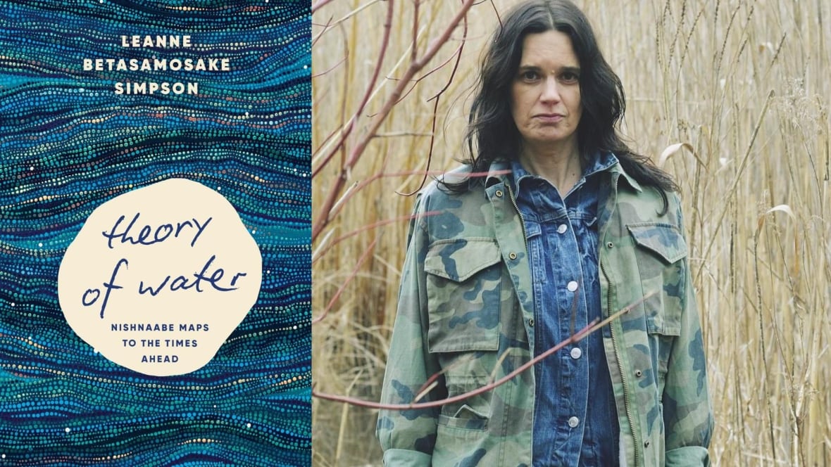A composite image of a book cover with a background that shows water that is beaded and a photo of a woman shoulder-length black hair. 