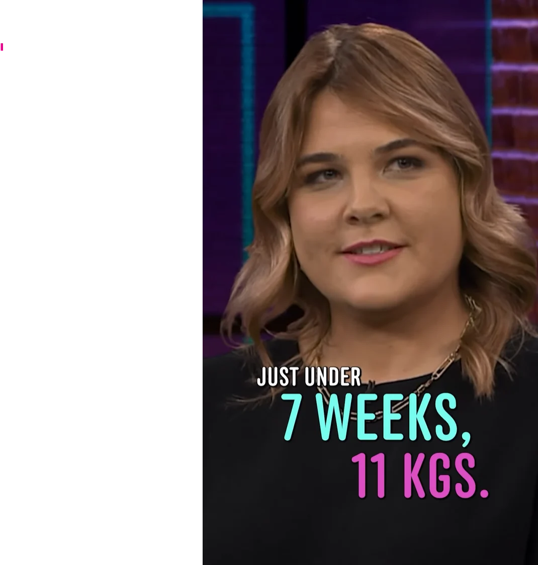 Stuff reporter Lisette Reymer sharing her weightloss - 11kg in 7 weeks - with Patrick Gower.