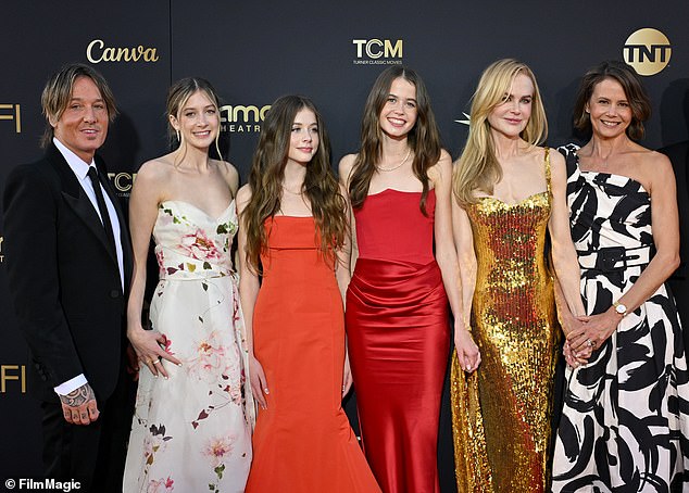 Elsewhere, the document specifies that Nicole and Keith will make major decisions regarding their daughters together, including educational and extracurricular activities. The former couple share daughters Sunday Rose, 17, and Faith Margaret, 14 - seen second and third left in 2024
