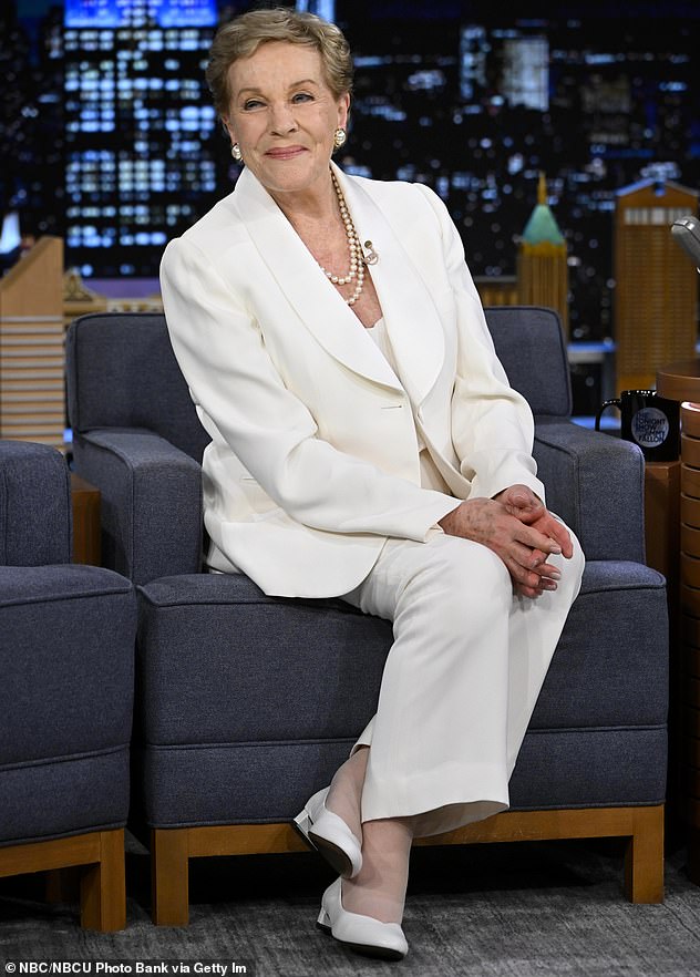 Dame Julie Andrews during an appearance on The Tonight Show Starring Jimmy Fallon on June 24, 2022