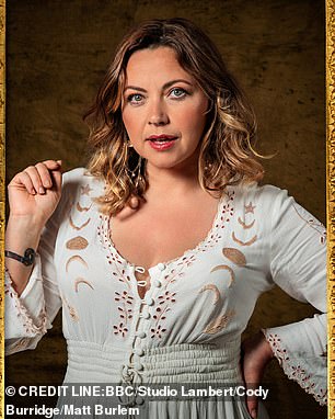 Welsh singer Charlotte Church, 39, looks serene in a £260 embroidered maxi dress by Zaimara