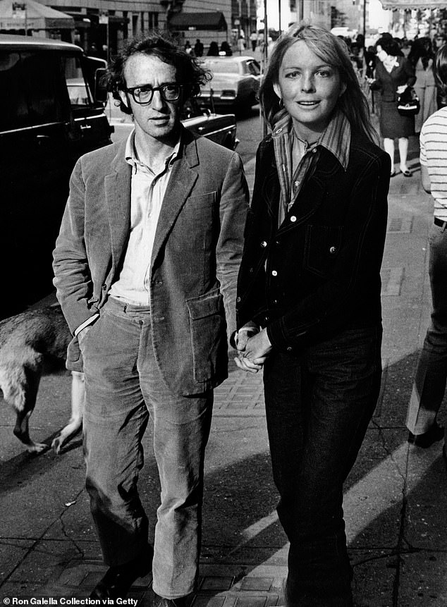 She was dating Woody Allen at the time and would make excuses to duck out of dates to dash back to her New York studio flat to binge barely imaginable quantities of food; the pair seen in 1970 in NYC