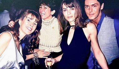 Actress Elizabeth Hurley poses at a party in October 1996 with ¿friend¿ Ghislaine Maxwell in a bombshell picture posted last night on social media