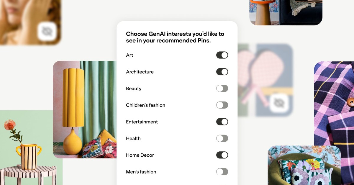 Pinterest’s ‘tuner’ lets you dial down the amount of AI content — but not entirely