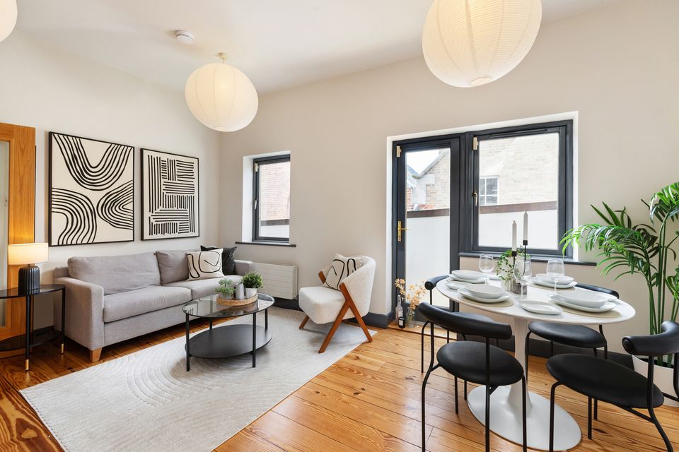 The open-plan living space