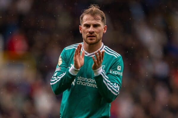 BURNLEY, ENGLAND - Sunday, September 14, 2025: Liverpool's Alexis Mac Allister during the FA Premier League match between Burnley FC and Liverpool FC at Turf Moor. Liverpool won 1-0. (Photo by David Rawcliffe/Propaganda)