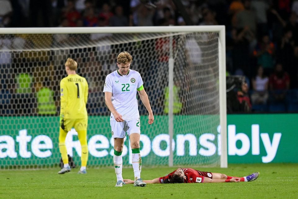 Ireland were beaten 2-1 in Yerevan