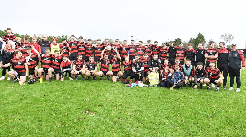 Newmarket celebrate victory in the E Tarrant & Sons Skoda Dealer Duhallow JAHC Final. Picture John Tarrant  Newmarket celebrate victory in the E Tarrant & Sons Skoda Dealer Duhallow JAHC Final. Picture John Tarrant
