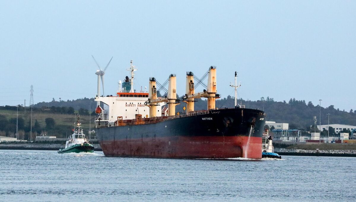 Bulk carrier MV Matthew arriving at Marino Point, Cork. Picture: David Creedon Bulk carrier MV Matthew arriving at Marino Point, Cork. Picture: David Creedon