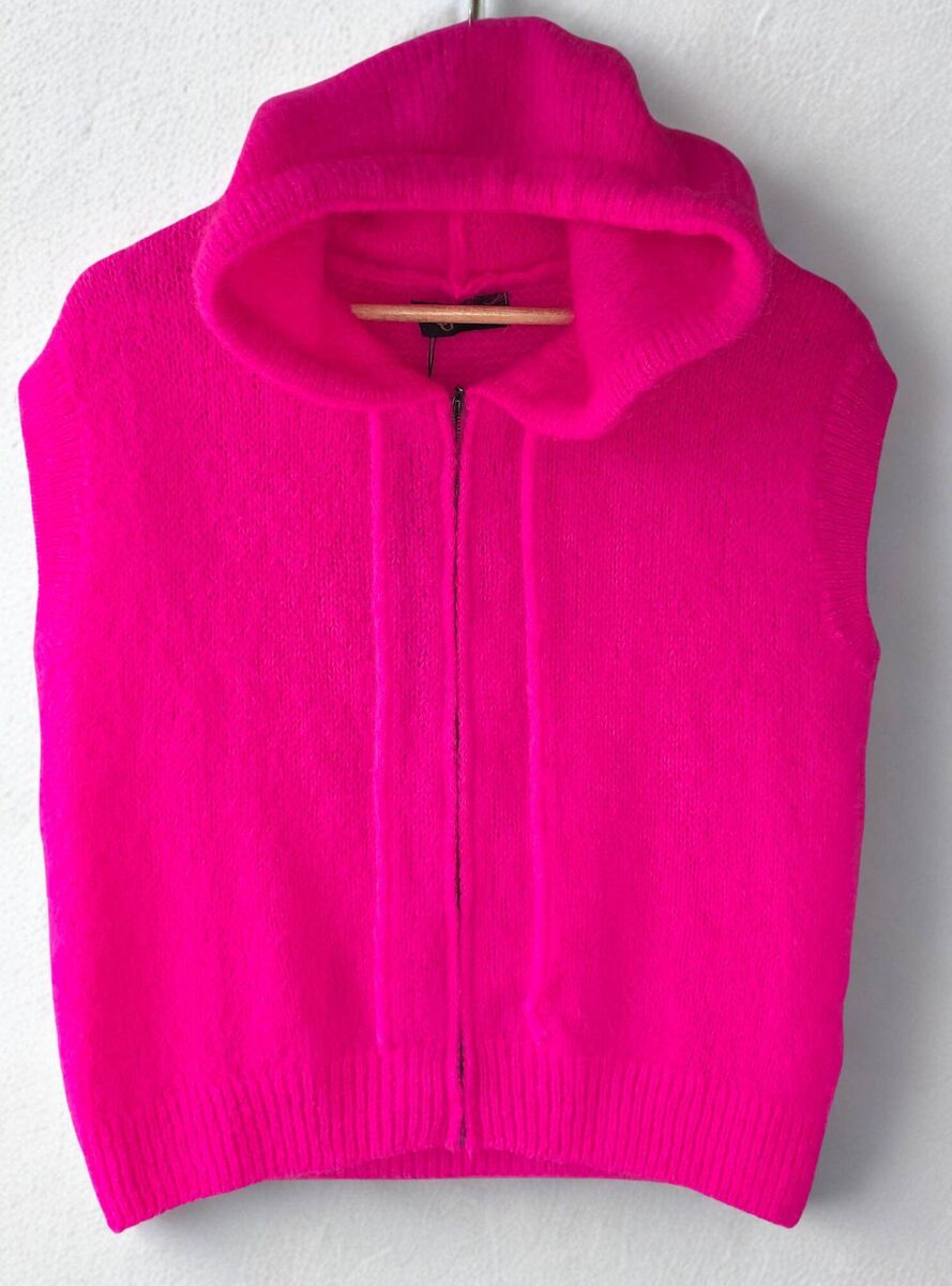 Neon Pink Sleevless Hoodie, €65, Cockleshell Crosshaven