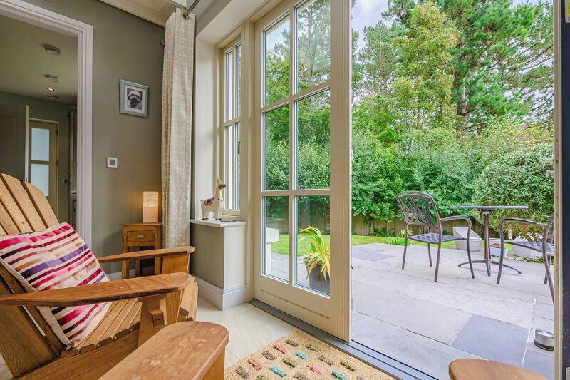 French doors off the kitchen to the patio