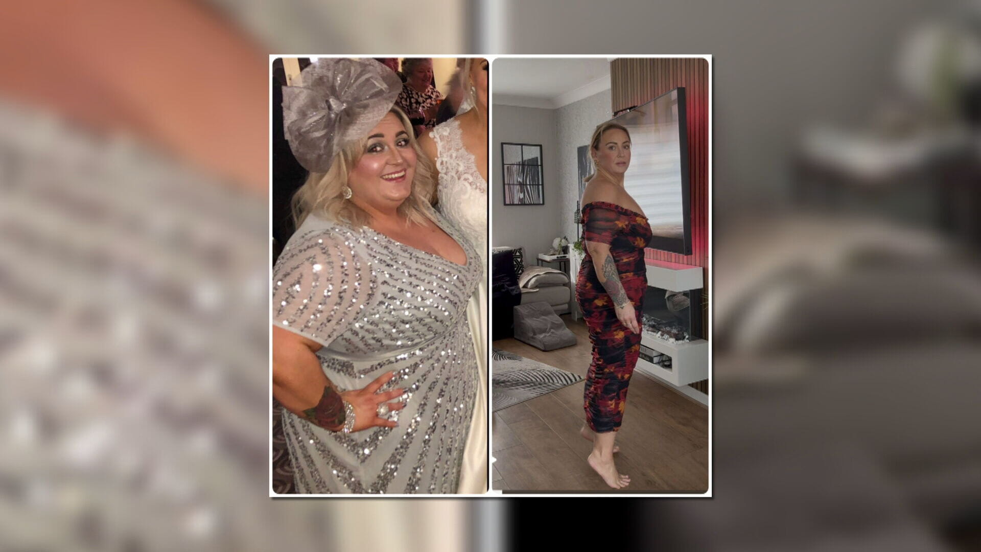 Ashley Williams before and after her weight loss.