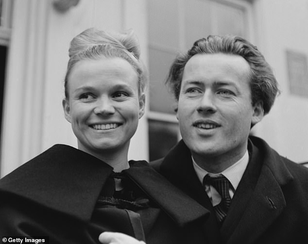 Daphne's parents: British peer and businessman Jonathan Guinness and his second wife Suzanne outside their Kensington home, London, 10th January 1964
