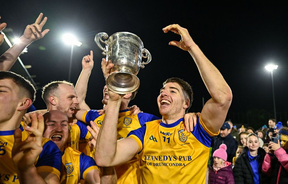 Dónal Burke, 11, celebrates with team-mates
