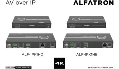 Alfatron Electronics’ ALF-IPK1HE 4K Networked Encoder and ALF-IPK1HD 4K Networked Decoder