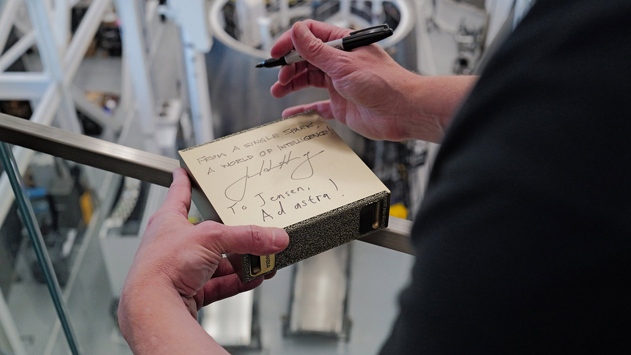 DGX Spark gets Jensen hand-delivered