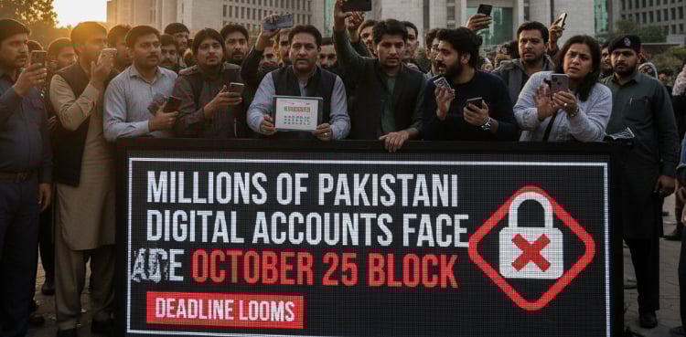 Millions of Pakistani Digital Accounts Face October 25 Block