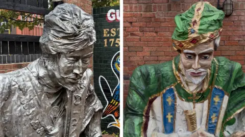 BBC Sultan sculpture before and after a makeover