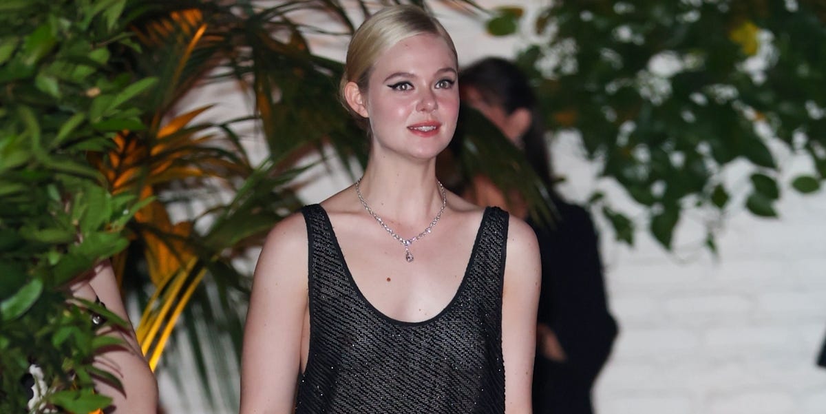 Elle Fanning Wore in a Sheer Set to the Academy Museum Gala After-Party