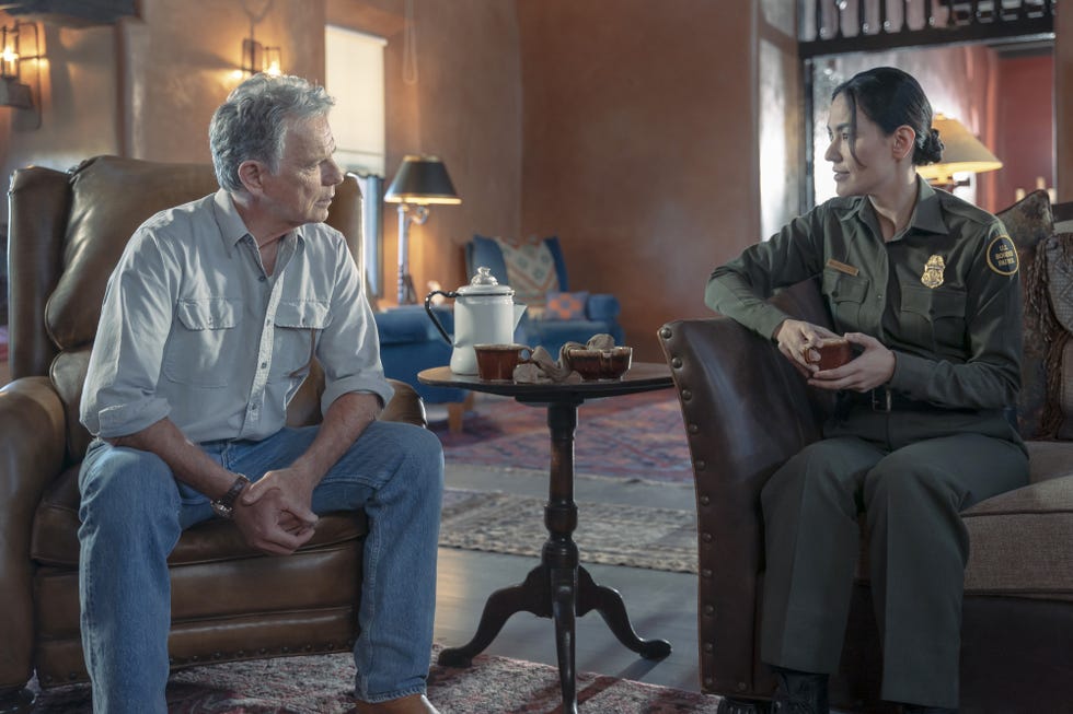 bruce greenwood as tom spencer, jessica matten as bernadette manuelito, dark winds season 3