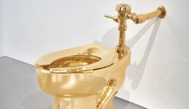 The artist Maurizio Cattelan’s infamous gold toilet is back — with a twist