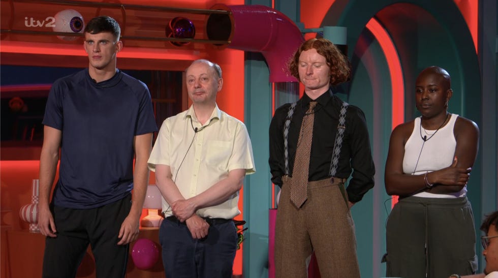 cameron b, richard, george and feyisola, big brother