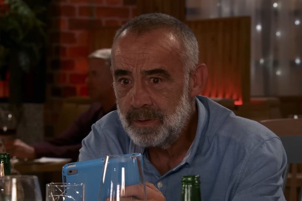 coronation street, kevin webster with a shocked look on his face