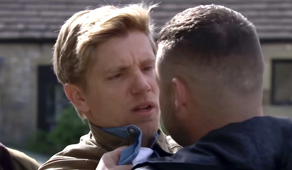 robert sugden aaron dingle emmerdale fight