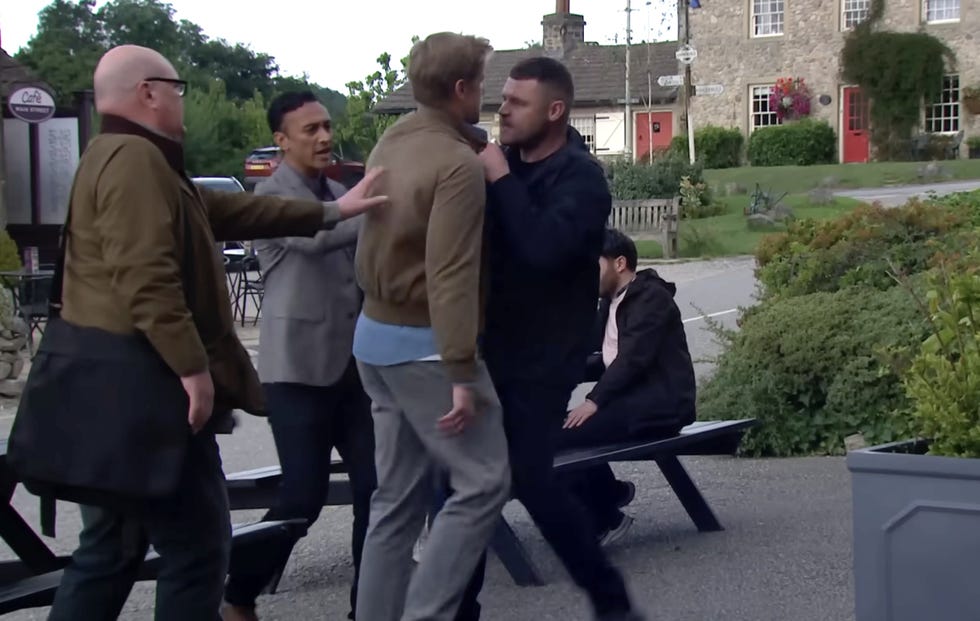 robert sugden aaron dingle emmerdale fight