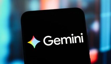 the Google Gemini AI logo is seen displayed on a smartphone screen