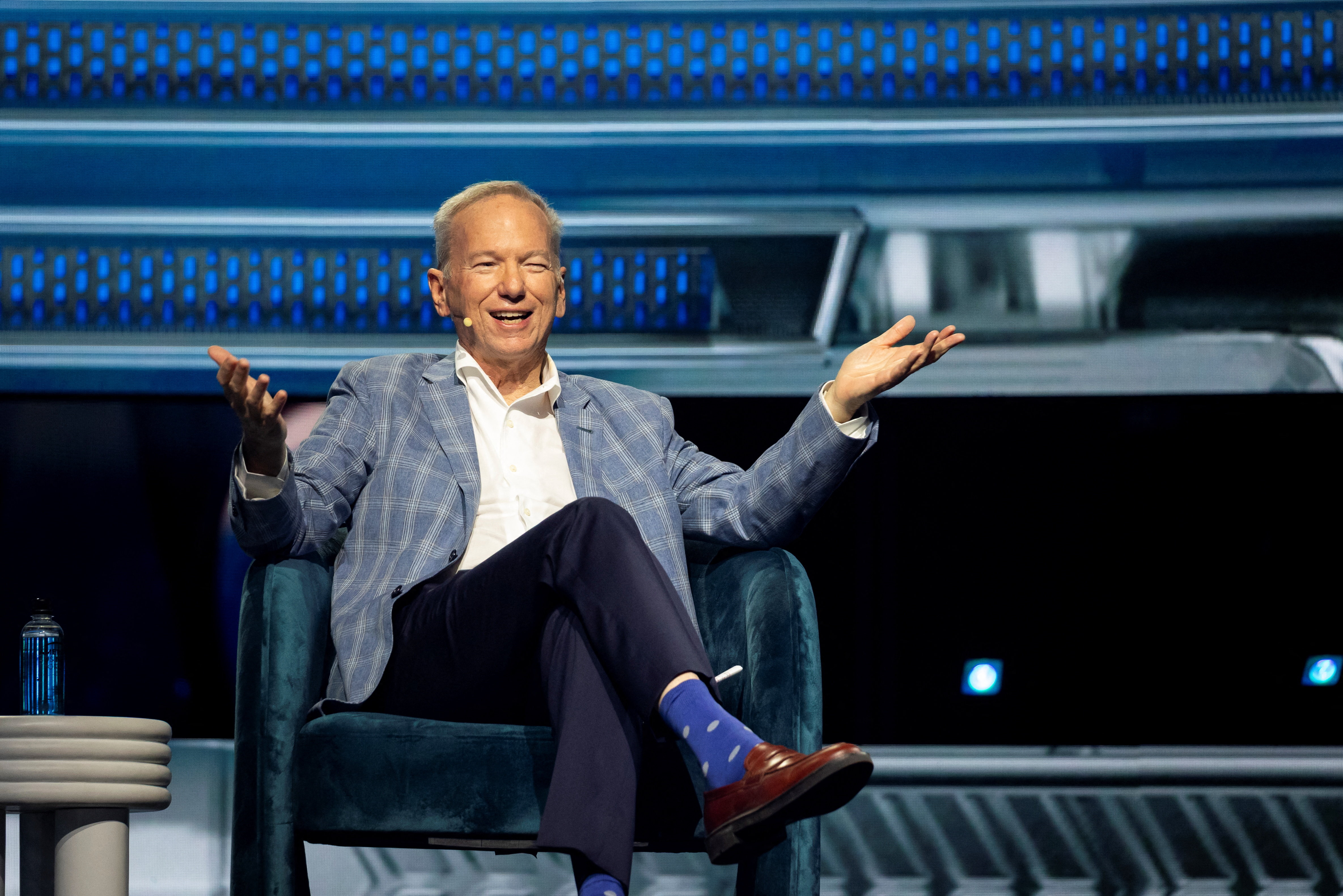 Eric Schmidt speaking at the America Business Forum.