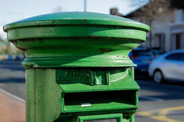 Green letter box, Dublin, Ireland