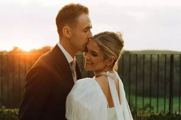 Niamh Cullen and husband Jamie on their wedding day